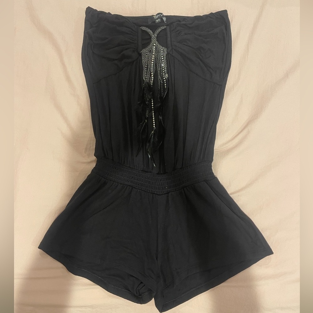 Boho Romper With Feathers - image 1